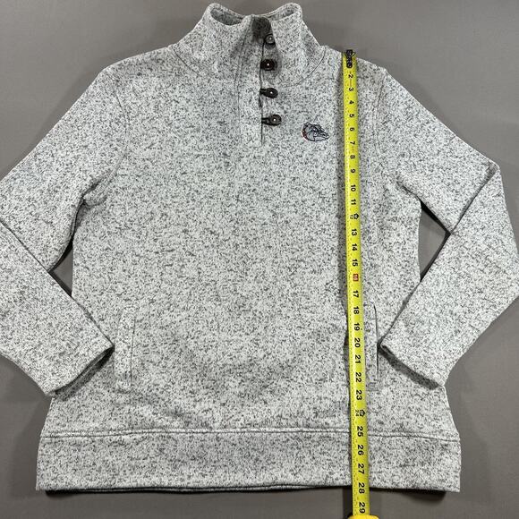 Champion Gonzaga Bulldogs Button Size XL Gray Fleece Sweatshirt College - Picture 4 of 6